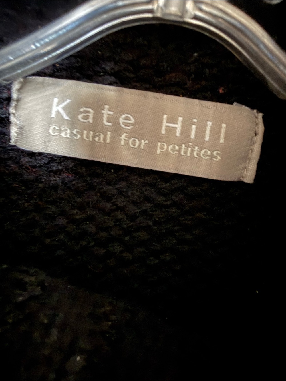 Kate Hill Lambs Wool Black Red Fair Isle Turtleneck Patterned Women's Sweater LP - Picture 8 of 12